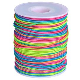 Elastic Cord Beading Cord Elastic String for Bracelets,Beading Thread for Jewellery Making Stretchy String Elastic for Bracelet Making Elastic Bead Thread Rope Cord for Necklace Craft (rainbow)