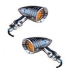 PACASK CNC Motorcycle LED Turn Signal Lights Blinker Indicator Front