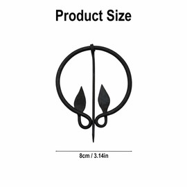 Lord Of Battles Sturdy Fibula/Brooch/Cloak Pin Medieval Viking Celtic Anglo Saxon Designs for LARP, SCA, Renfair (Fibula with Leaf Shaped Ends)