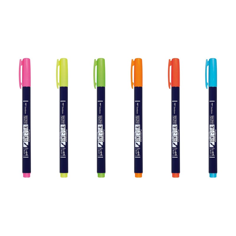 Tombow ws-BH92 Brush Pen Fudenosuke Neon Green Hard Tip