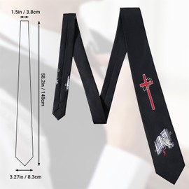 Puistr Mens Novelty Religous Necktie 3.27" (8.3CM) Christian Cross Jesus Easter Ties