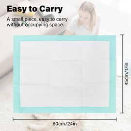 WAAYAA Disposable Pads for Beds and Adults, Super Quick Absorbent UnderPads with Leak Proof for Elderly Adults and Kids,Breathable Safety Soft Changing Pads for Pets Pee Training-Green(17"x24",50P)