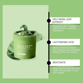 Mascarilla De Arcilla Para Cara, Holy Basil Bubble Deep Clea
