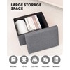 B FSOBEIIALEO Folding Storage Ottoman Cube Linen Ottomans for Living