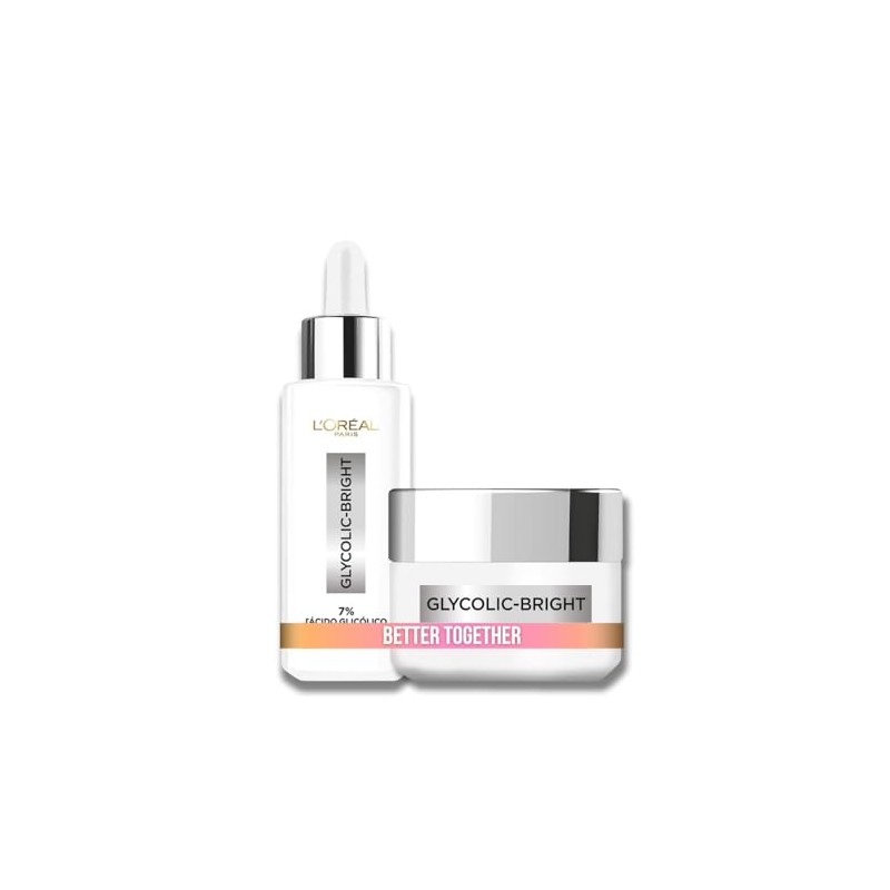 L'ORÉAL PARIS SKIN Kit anti-manchas Glycolic Bright: Sérum 30ml +