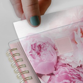 Blue Sky Rachel Parcell 2025-2026 Weekly and Monthly Academic Year Planner Calendar, July 2025 - June 2026, 8.5" x 11", Flexible Cover, Wirebound, Laminated Tabs, Storage Pocket, Includes Stickers, Peony