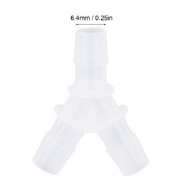 Pssopp Pack of 10 Aquarium Hose Connectors Aquarium Air Hose Y Hose Connector 3-Way Clear Air Valves Aquarium Air Hose (6.4 mm)