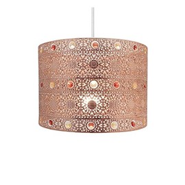 Copper Gem Moroccan Style Chandelier Ceiling Light Shade Fitting Round Universal