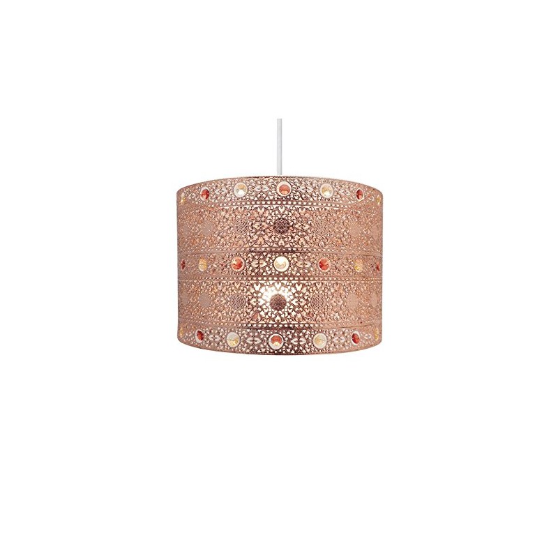 Copper Gem Moroccan Style Chandelier Ceiling Light Shade Fitting Round