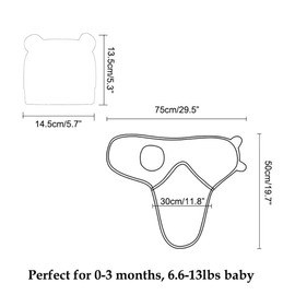 Exemaba Baby Swaddle Sleep Sack with Hat Set for 0-3 months 3-Pack Soft Cotton Newborn Wearable Swaddle Wrap for Girls Boys (Grey Rabbit Set)