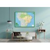 Brazil Physical Map - 23.3 x 16.5 Inches - Paper
