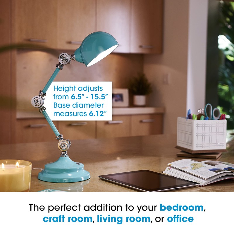 OttLite Revive LED Desk Lamp with ClearSun LED Technology, Turquoise