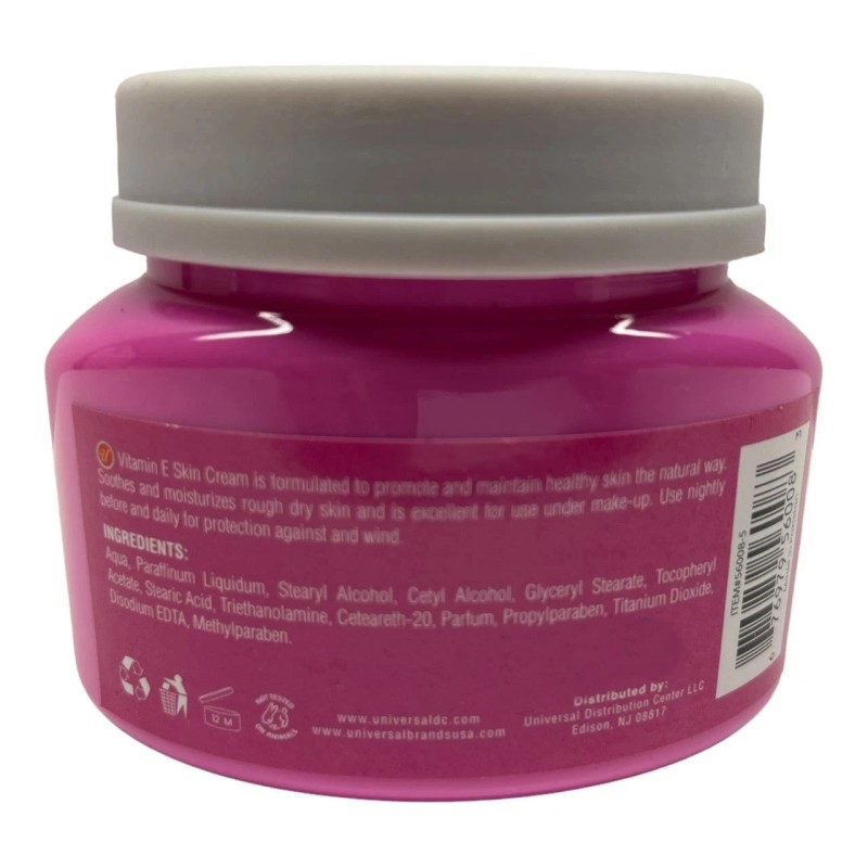 Universal Vitamin E Skin Cream - Natural Youthful Look, 8oz.