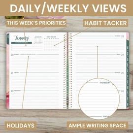 bloom daily planners 2025 (8.5" x 11") Calendar Year Day Planner (January 2025 - December 2025) - Weekly/Monthly Dated Agenda Organizer with Stickers & Tabs - Alcohol Ink