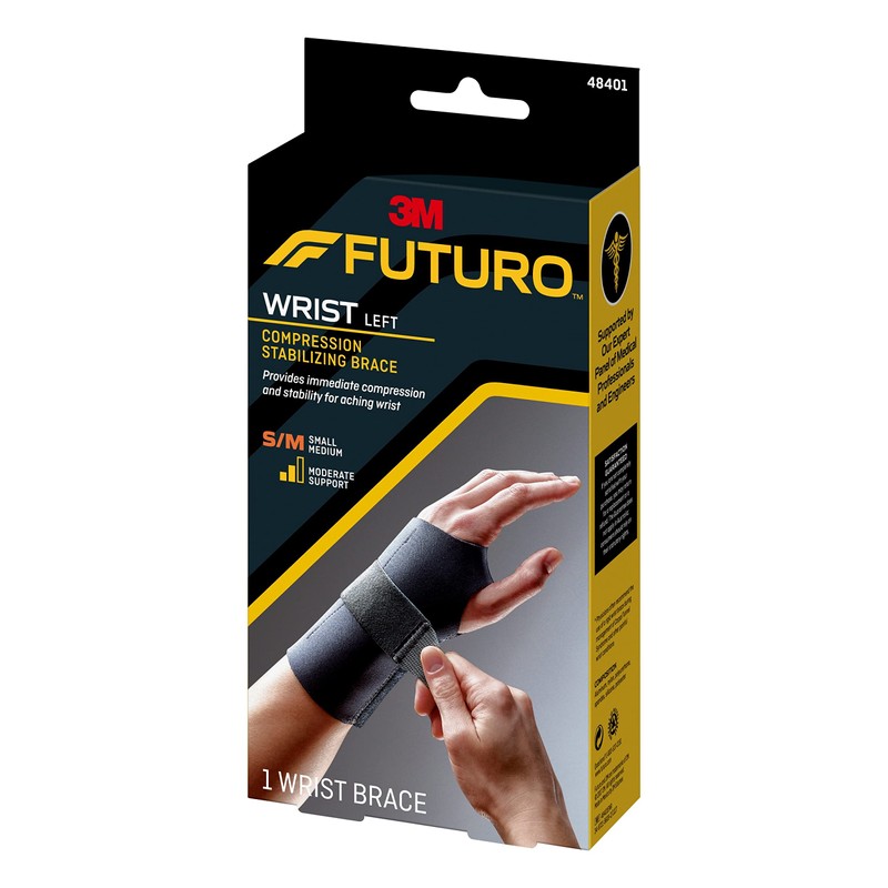 Futuro FUTURO Compression Stabilizing Wrist Brace, Left Hand, S/M