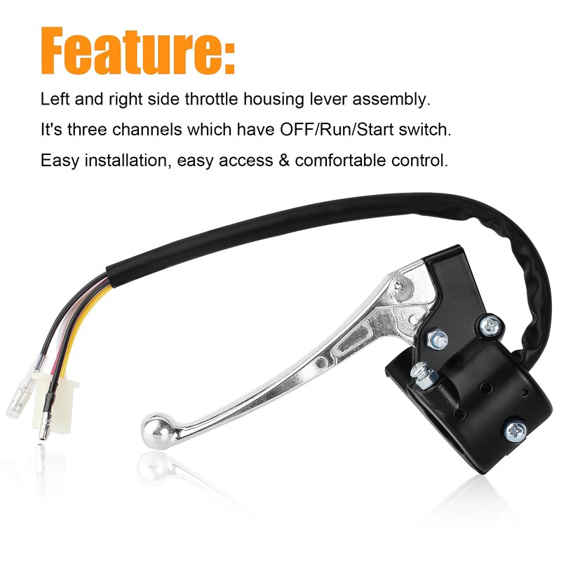 QAZAKY Throttle Housing Start Kill Switch Control Left Right Brake