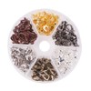 PH PandaHall 96pcs 6 Colors Brass Clip-on Earring Converter Component