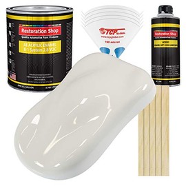 Restoration Shop - Alpine White Acrylic Enamel Auto Paint - Complete Gallon Paint Kit - Professional Single Stage High Gloss Automotive, Car, Truck, Equipment Coating, 8:1 Mix Ratio, 2.8 VOC