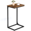 VASAGLE C-Shaped End Table, Side Table for Sofa, Couch Table