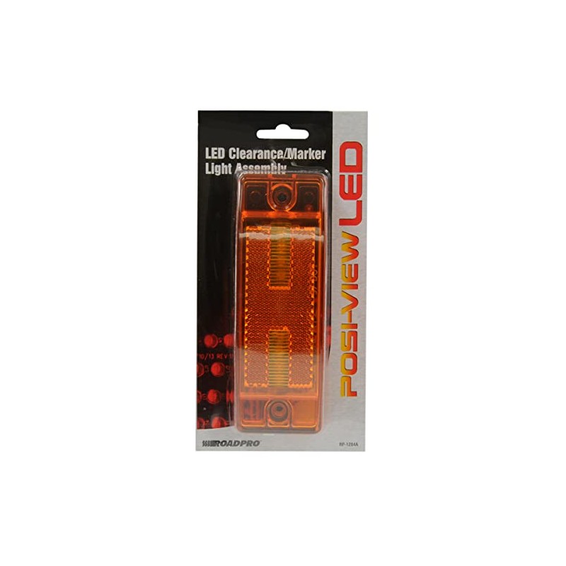 RoadPro RP-1284A Amber 6" x 2" 8 LED Marker Light