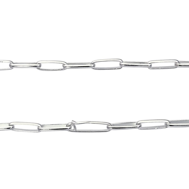 Sears snj125-45 Navajo Chain Necklace, Silver, 925, Width 0.14 inches