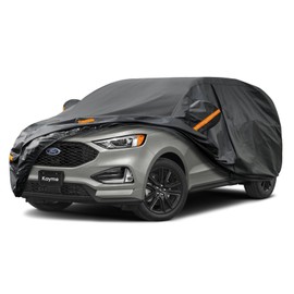 kayme Kayme 7 Layers SUV Car Cover Custom Fit for Ford Edge (2015-2025) Waterproof All Weather for Automobiles, Outdoor Full Cover Rain Sun UV Protection.Black