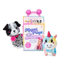 Megan Plays Plush Toy, Basic Fun, 03352, Cute Animal Plush Toys, Mystery Box, Four Characters to Collect Including a Bee, Unicorn, Giraffe and Cow, Kids Soft Toy for Ages 3 Years +