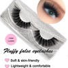 Thick False Eyelashes, 1 Pair Long Fluffy D Curl False