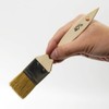 Hake City Brush Gold Roll Rack Brush, Wooden Handle, White