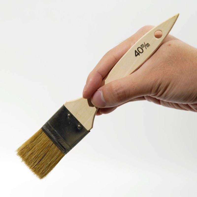 Hake City Brush Gold Roll Rack Brush, Wooden Handle, White