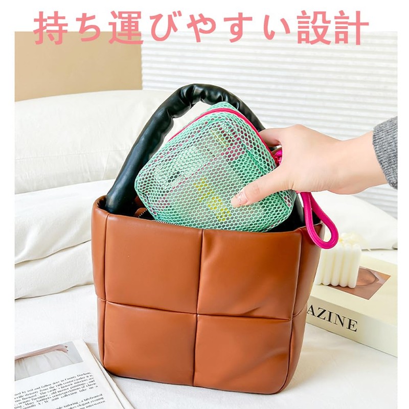 Makeup Pouch, Storage Pouch, Set of 2, Mesh Material, Lightweight,
