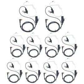 WODASEN 10Pcs Acoustic Tube SL300 Walkie Talkie Earpiece with PTT Mic for Motorola Wave TLK100 TLK110 SL3500e SL7550 SL7550e SL7580 SL7580e SL7590 SL7590e SL4000 SL1600 SL2600 SLN1000 (10 Pack)