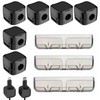 Landrain 6 pieces adjustable cable holder, magnetic, data cable organiser