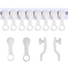 Curtain Glider Hooks White Plastic Curtain Hook (Pack of 25)