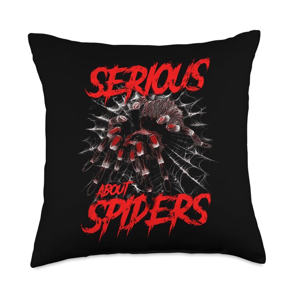 Serious About Spiders Pet Tarantula Owner Throw Pillow
