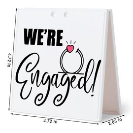 Wedding Gifts for Couples, Memory Wedding Decoration For Ceremony Reception We're Engaged Engagement Table Centerpiece Party Desk Decor Plaque