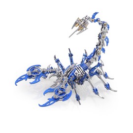 Metalkitor Scorpion 3D Metal Puzzles Kits for Adults Teens – 454 Pcs – Mechanical Assembly Models – 4 Hours to Build – Ideal for Gifts and Decorations (Blue)