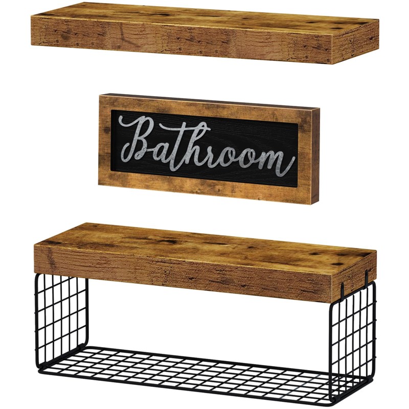 QEEIG ‎Bathroom Shelves Over Toilet - Paper Storage Wall Mounted