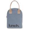 Fluf Zipper Lunch Bag, Have a Nice Day Green