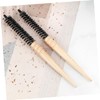 SAFIGLE 2Pcs Wooden Roll Hair Brush Blow Drying Static Hairbrush