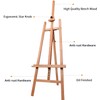 MEEDEN Large Basic Lyre Studio Easel, Solid Beech Wood Artist