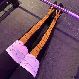 Crazy Chicken Legs Feet Over The Knee 21.65in Socks, Funny Gifts For Party Novelty Socks For Women 6-10