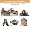 Pettycare 26 Inch Collapsible Dog Crate for Medium Dogs, 4-Door