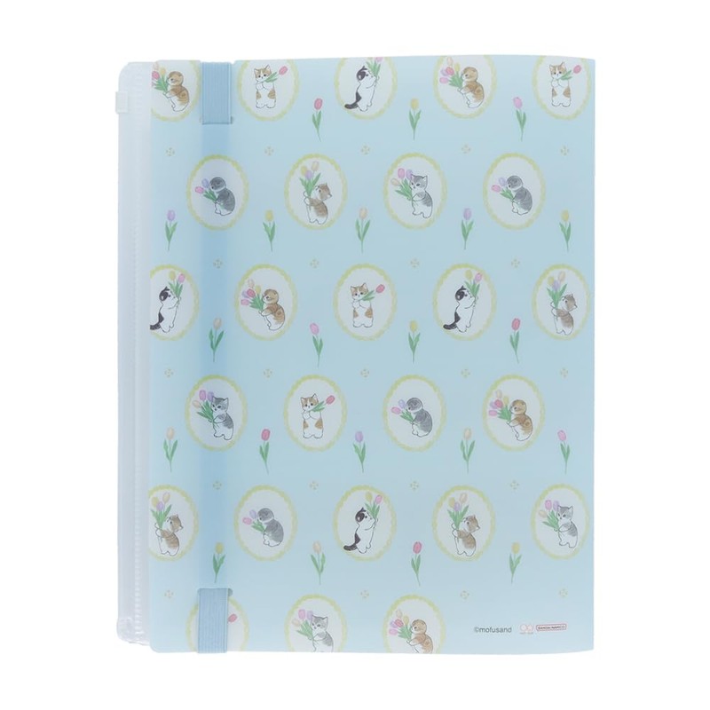 Sunstar Stationery mofusand Clear File with Band Light Blue S2139340