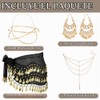 Sureio - 4 accesorios de disfraz gitana, accesorios de danza