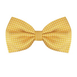Allegra K One-Touch Bowtie, Polka Dot Pattern, Adult, Formal Bowtie, Party, Graduation, Business, yellow