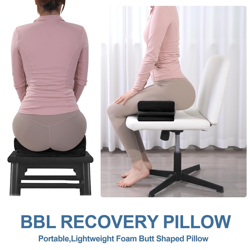 HOMBYS Adjustable Height BBL Pillow After Surgery for Sleeping,High Density