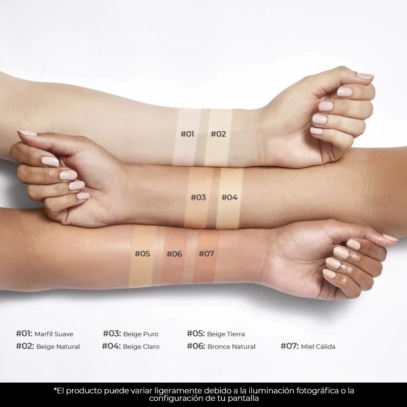 Base De Maquillaje En Polvo Compacto Mate Sace Lady