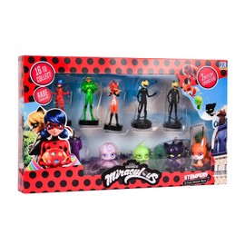 P.M.I. Miraculous Ladybug Stamps for Kids |12 Miraculous Ladybug Stampers Out of 16 Collectibles in 1 Pack | Miraculous Ladybug Stationery, Stampers, Birthday Party Supplies - Cat Noir (Assortment B)