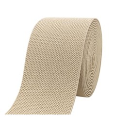 Banda elástica de punto ancho color caqui para coser de 3 pulgadas 5 yardas doble cara sarga tejida banda elástica de punto elástica pesada para coser banda de carrete para coser pantalones
